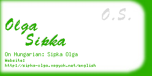 olga sipka business card